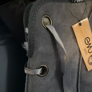 EWU NWT 10 blue gray lace up tall boots.